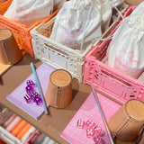 Würfelspiel mit Spielblock • Pink