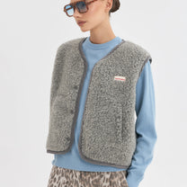 Happymess Merino Weste Stone Grey