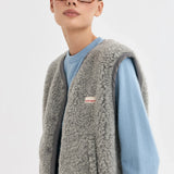 Happymess Merino Weste Stone Grey