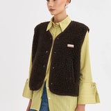 Happymess Merino Weste Chocolate Brown
