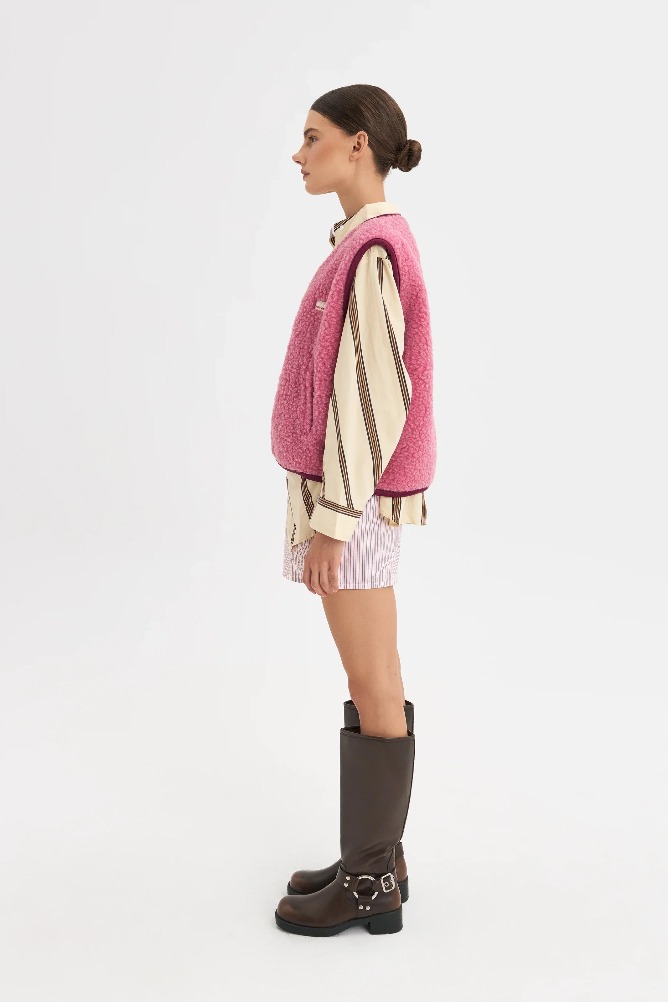 Happymess Merino Weste Dusty Pink