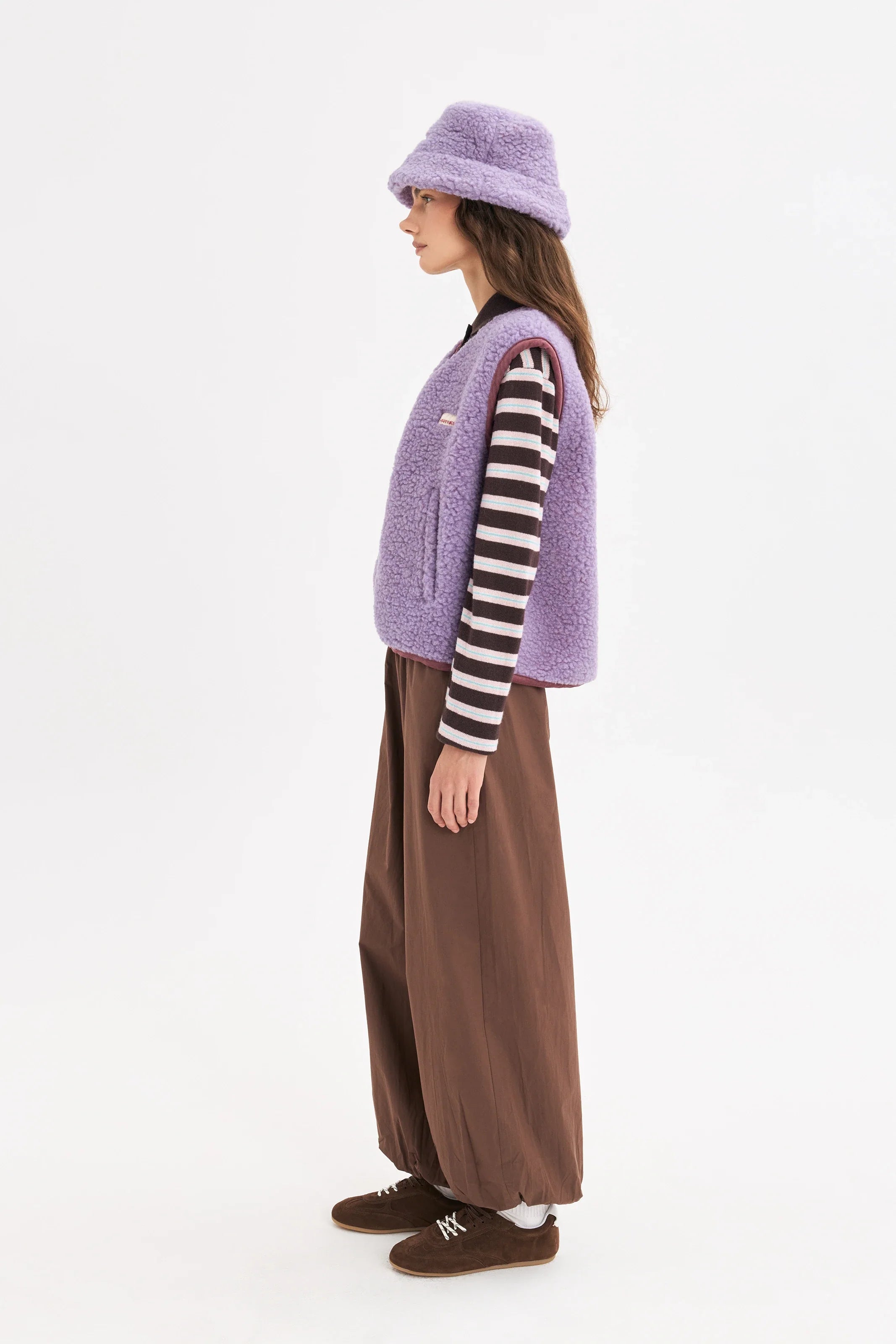 Happymess Merino Weste Lilac Cloud
