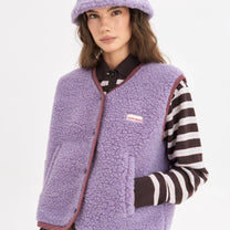 Happymess Merino Weste Lilac Cloud