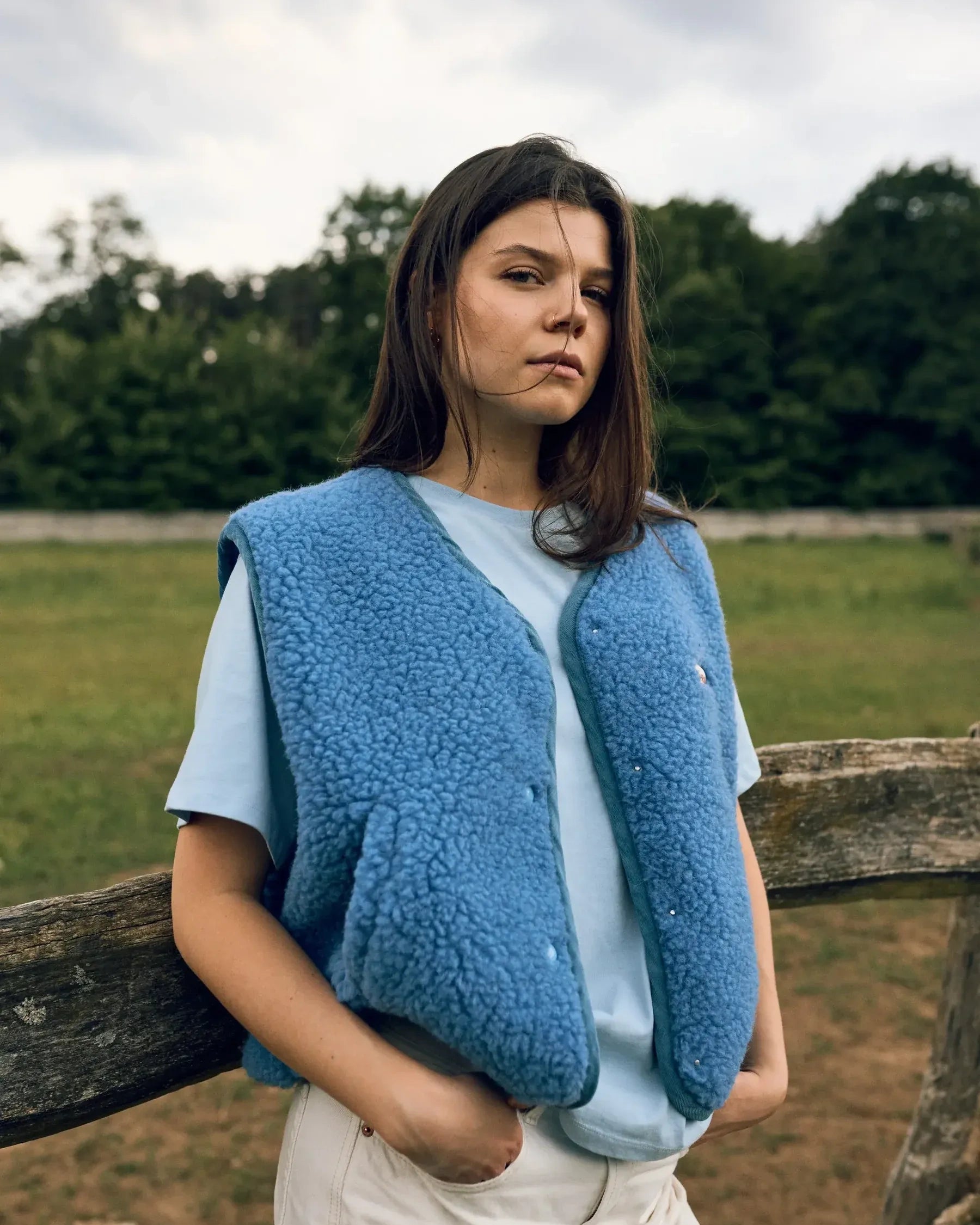 Merino Weste • Ice Blue