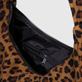 Schultertasche aus Nylon • Leopard