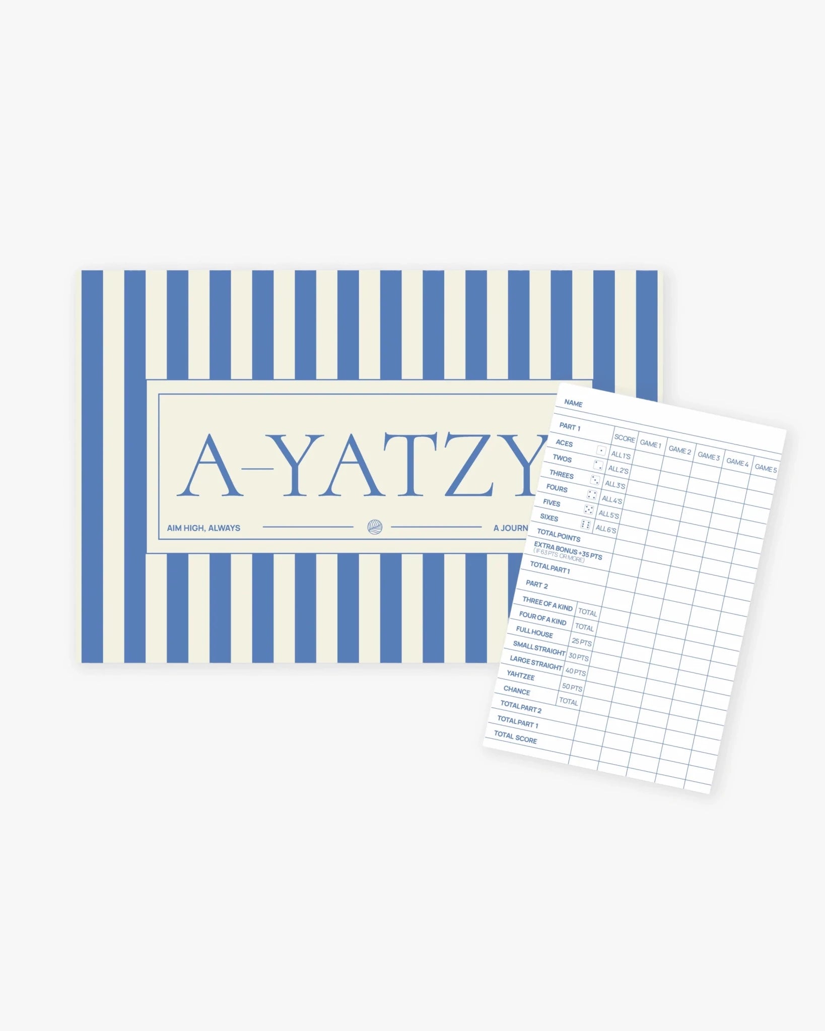 A - Journal - A - YATZY Würfelspiel • Blue - ROSA ECK
