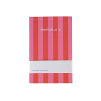 A - Journal - EVERYDAY LISTS Notizblock • Stripes Pink Red - ROSA ECK