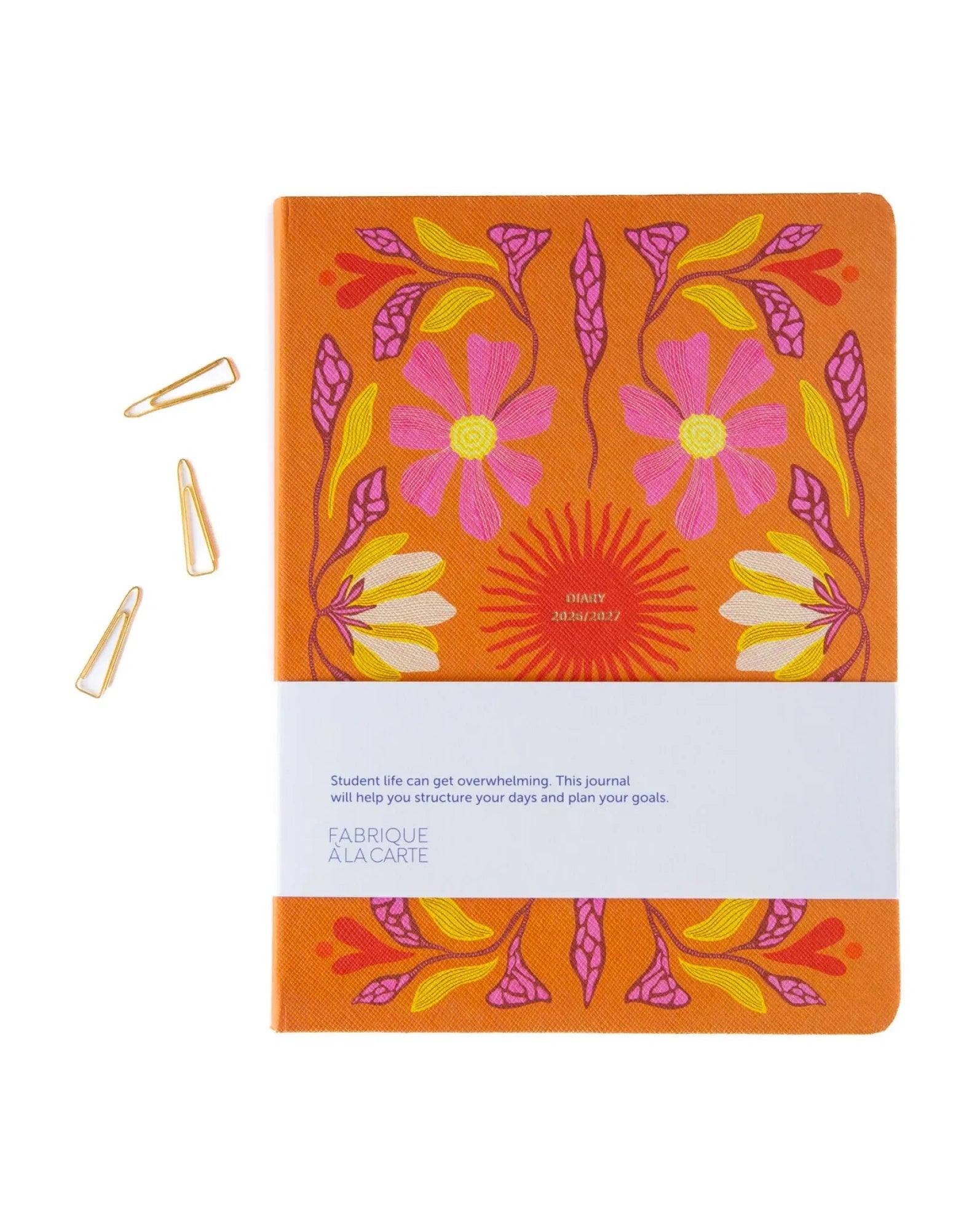 A-Journal - FABRIQUE Schulplaner für 2026/2027 • Sun Orange - ROSA ECK