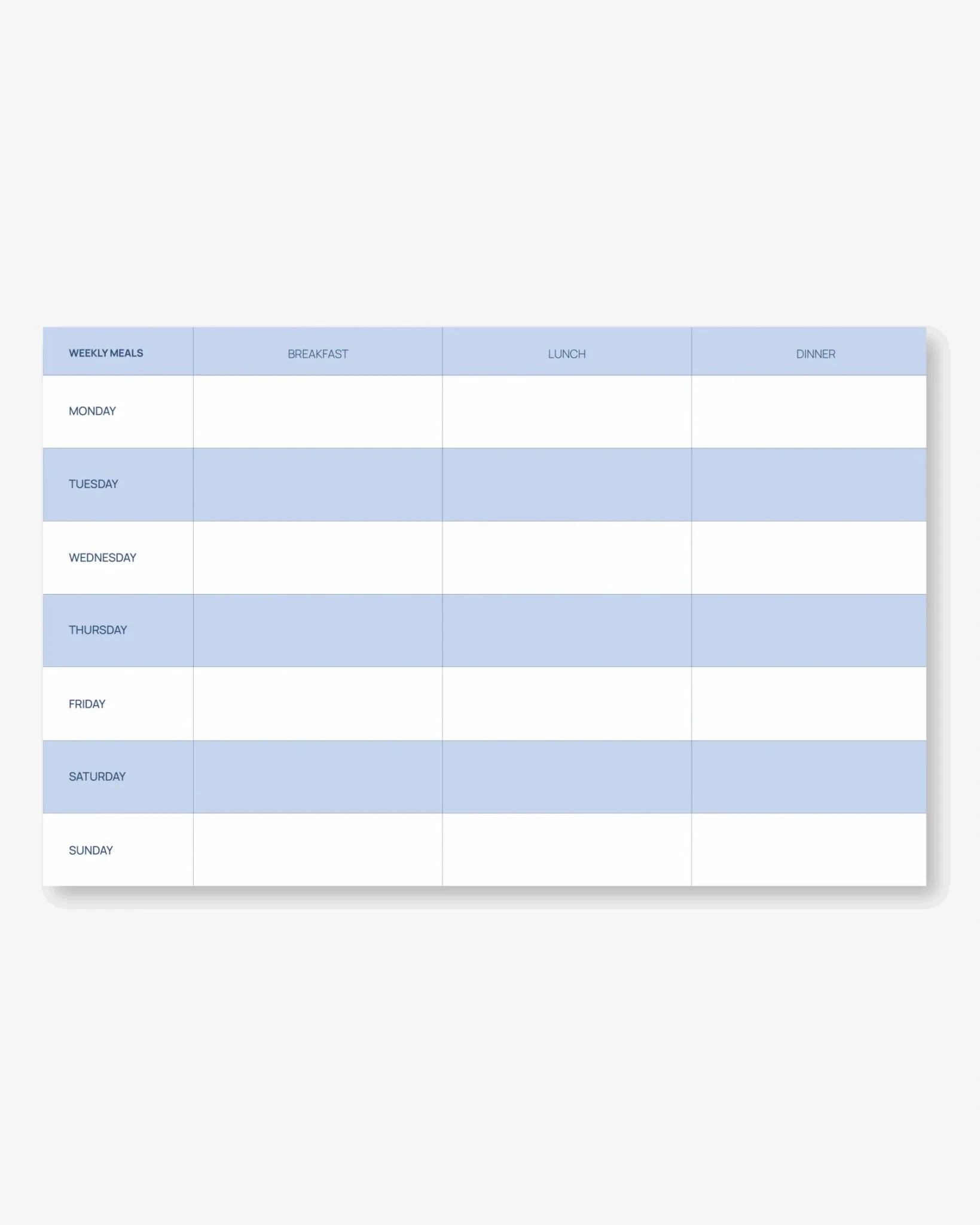 A - Journal - MEAL PLANNER Essensplaner • À Table - ROSA ECK