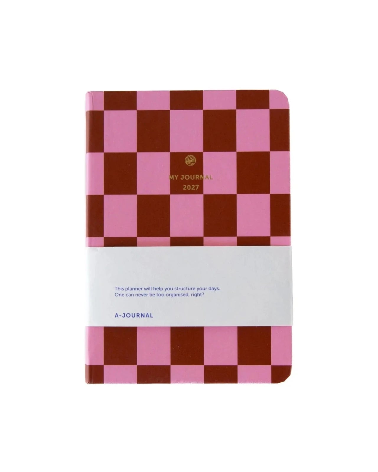 A-Journal - MY JOURNAL Kleines Tagebuch für 2027 (A6) • Pink Red Checkered - ROSA ECK