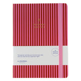 A-Journal - MY JOURNAL Tagebuch für 2026/2027 • Stripes Pink - ROSA ECK