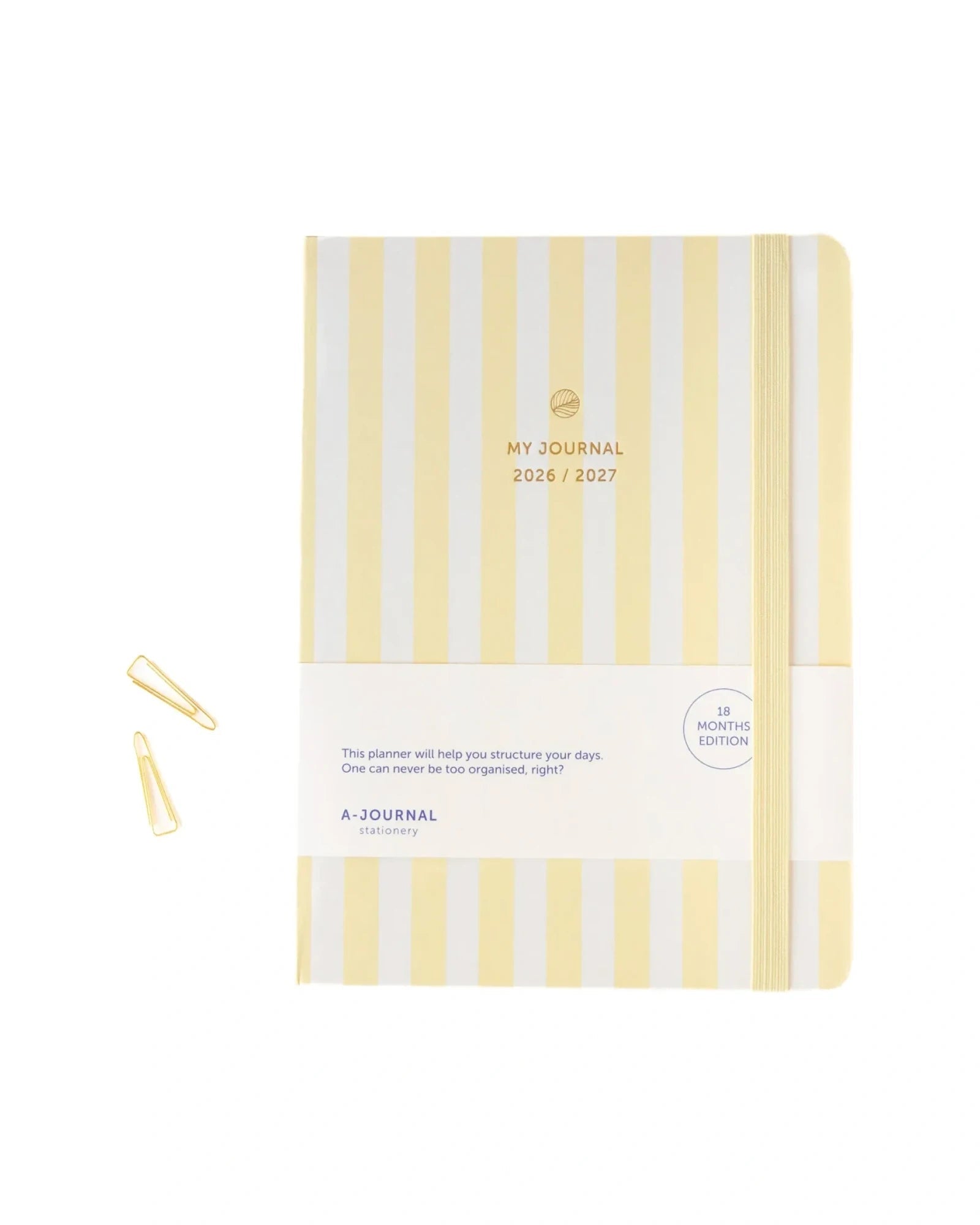 A-Journal - MY JOURNAL Tagebuch für 2026/2027 • Stripes Vanille - ROSA ECK