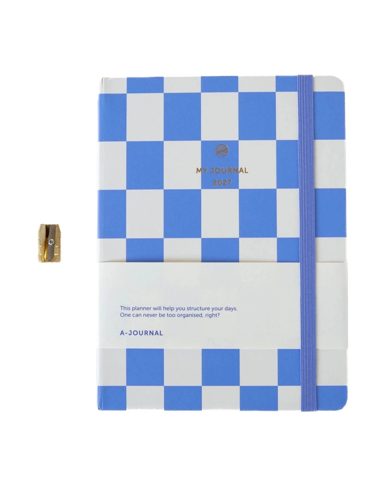 A-Journal - MY JOURNAL Tagebuch für 2027 • Blue Checkered - ROSA ECK