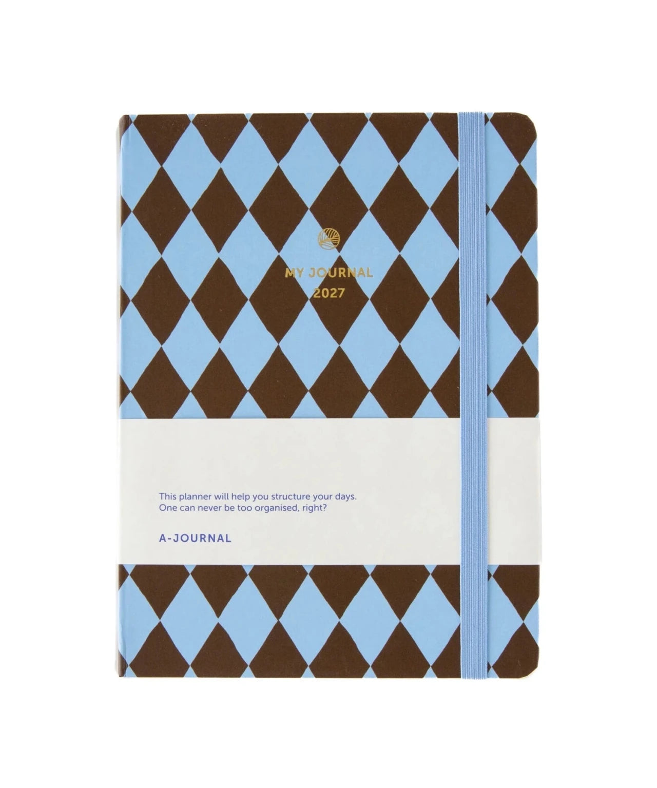 A-Journal - MY JOURNAL Tagebuch für 2027 • Checked Blue Chocolate - ROSA ECK