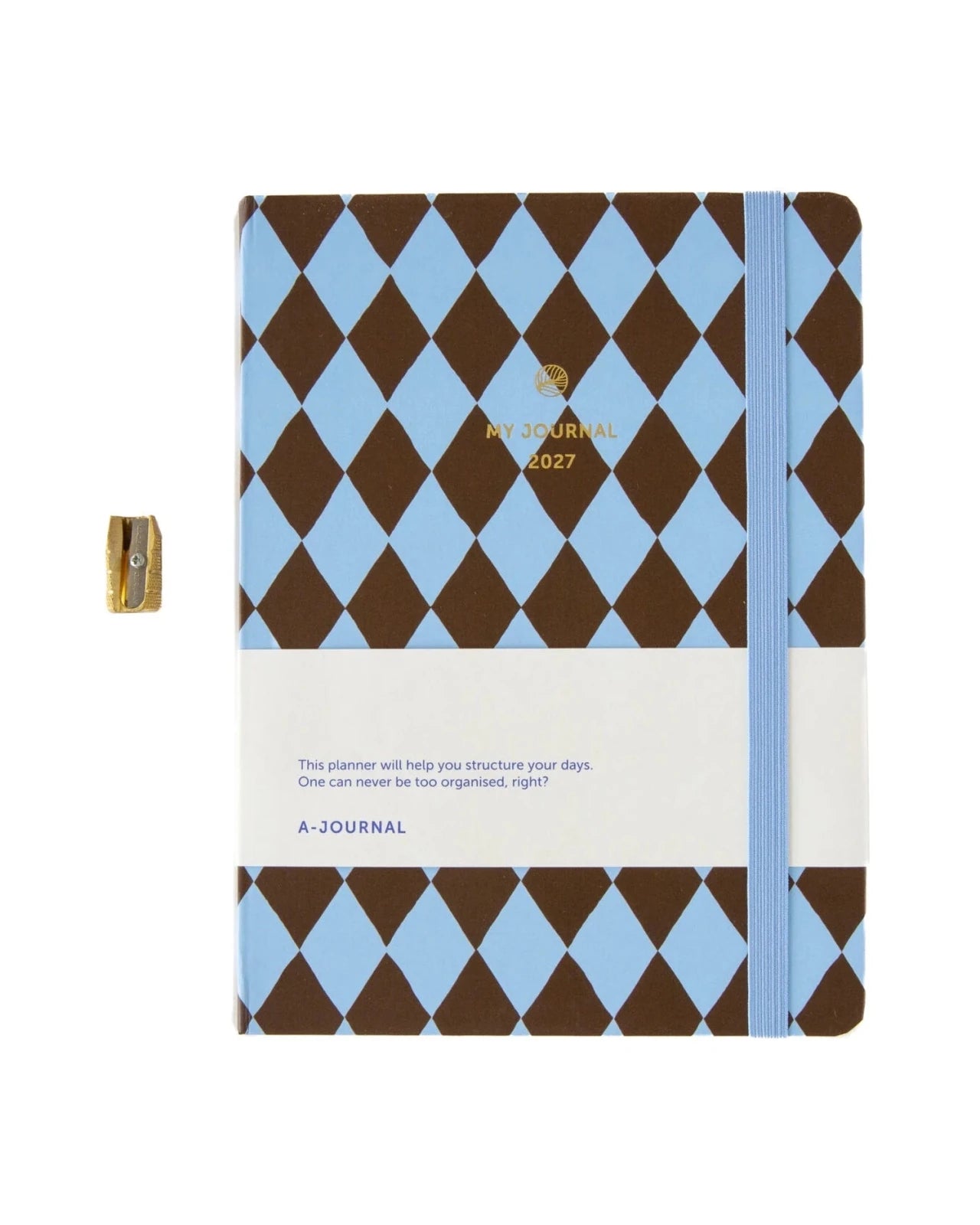 A-Journal - MY JOURNAL Tagebuch für 2027 • Checked Blue Chocolate - ROSA ECK