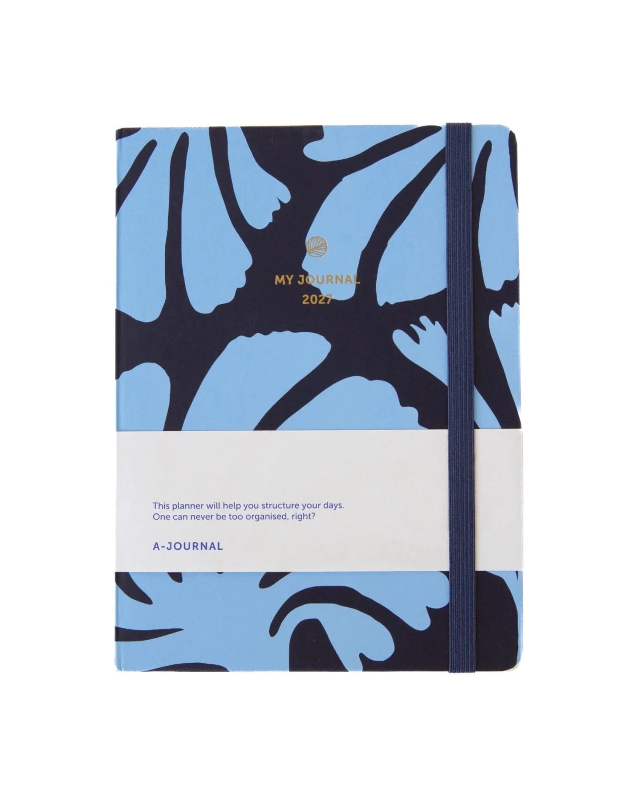 A-Journal - MY JOURNAL Tagebuch für 2027 • Floral Dark Blue/Light Blue - ROSA ECK