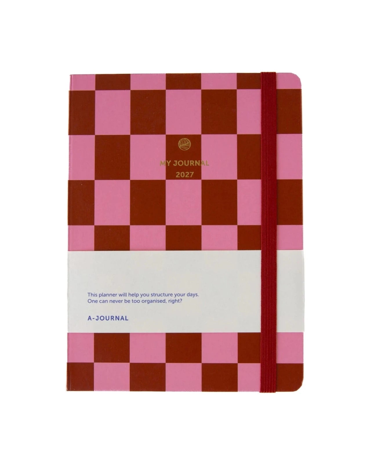 A-Journal - MY JOURNAL Tagebuch für 2027 • Pink Red Checkered - ROSA ECK