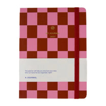 A-Journal - MY JOURNAL Tagebuch für 2027 • Pink Red Checkered - ROSA ECK