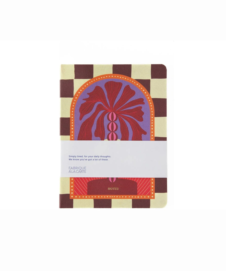 A - Journal - NOTES Kleines Notizbuch • Checkered Palm - Notizbuch - ROSA ECK Concept Store