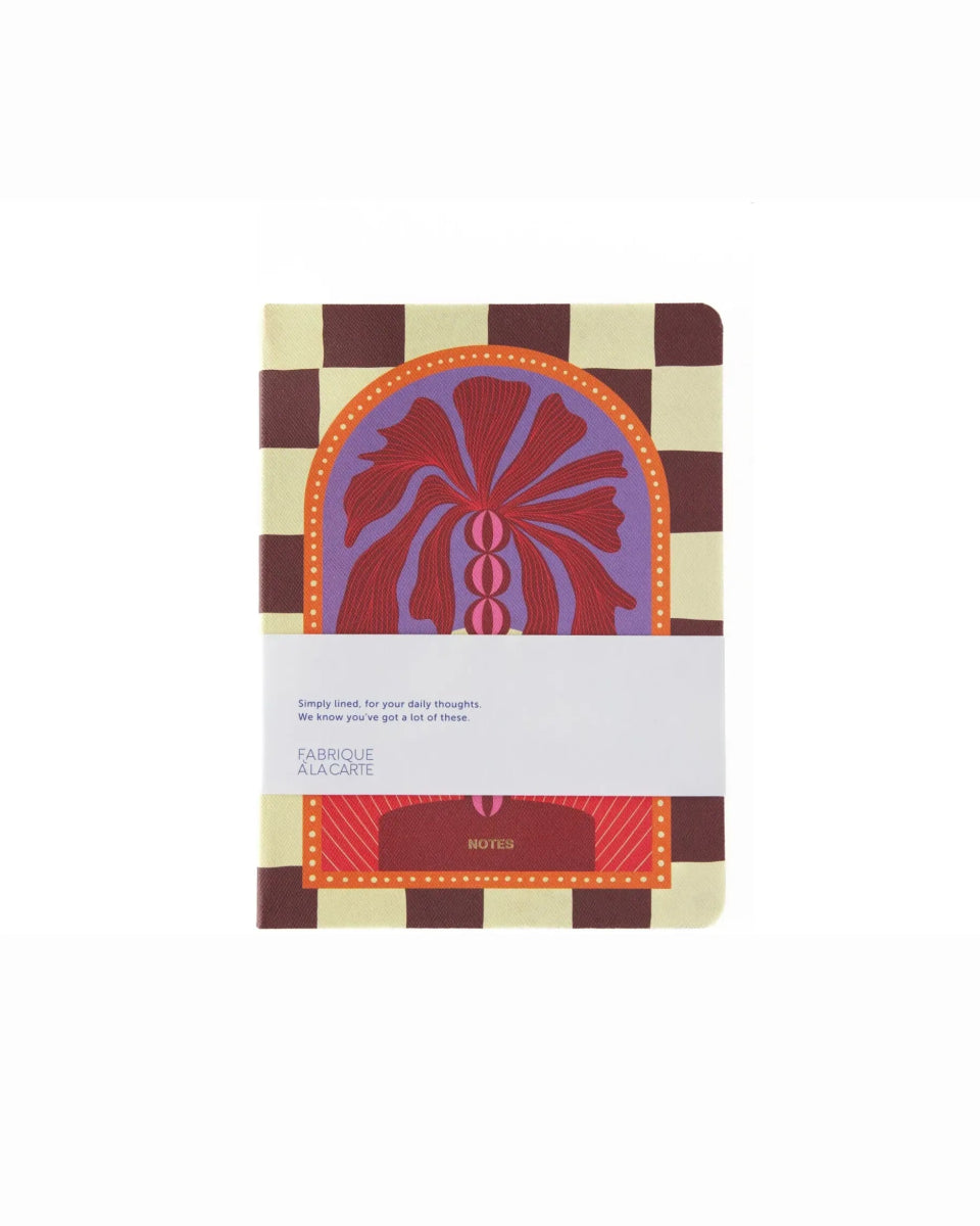 A - Journal - NOTES Kleines Notizbuch • Checkered Palm - Notizbuch - ROSA ECK Concept Store