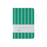 A - Journal - NOTES Taschennotizbuch (A6) • Green Stripes - Notizbuch - ROSA ECK Concept Store