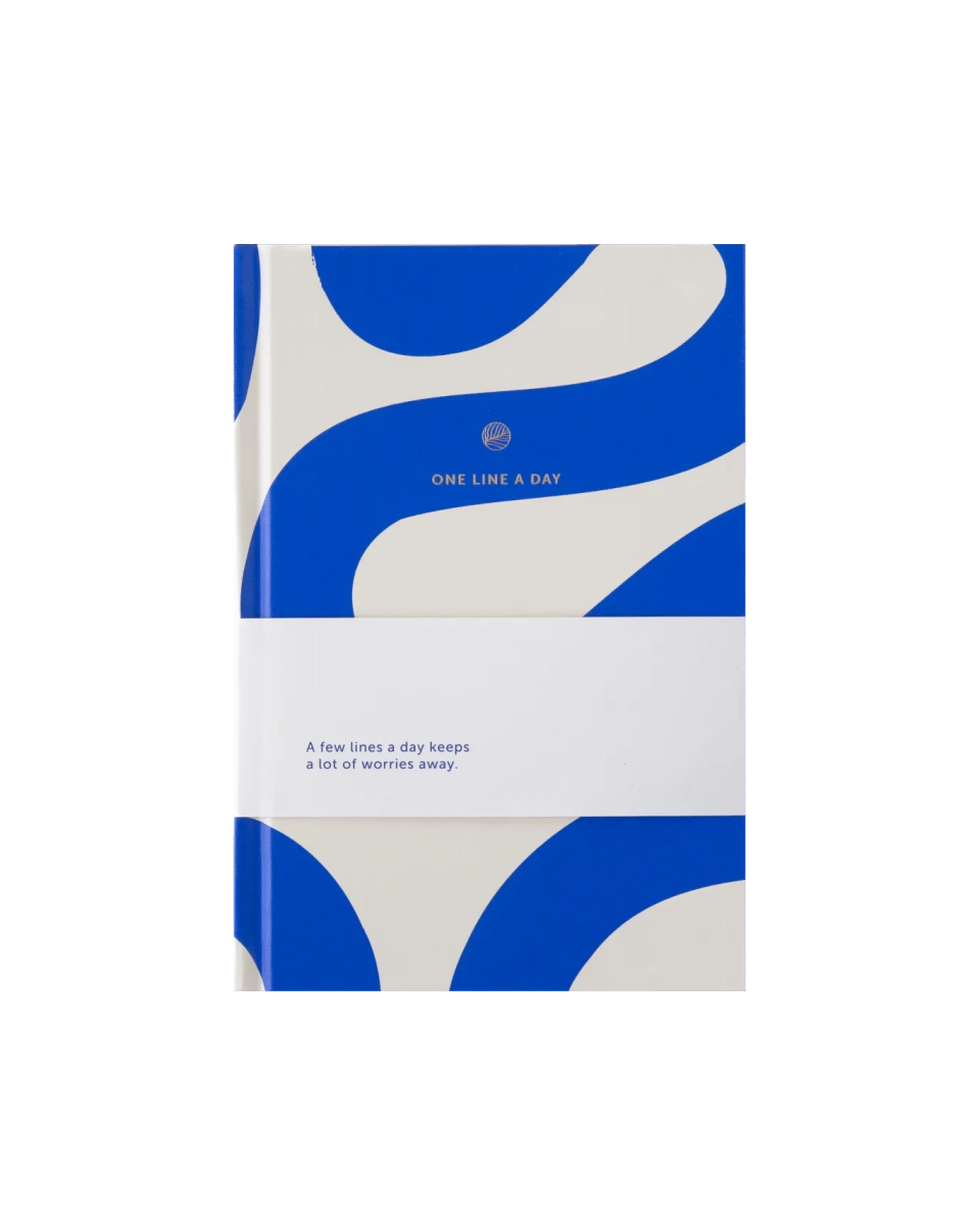 A - Journal - ONE LINE A DAY Notizbuch • Flow blue - Notizbuch - ROSA ECK Concept Store