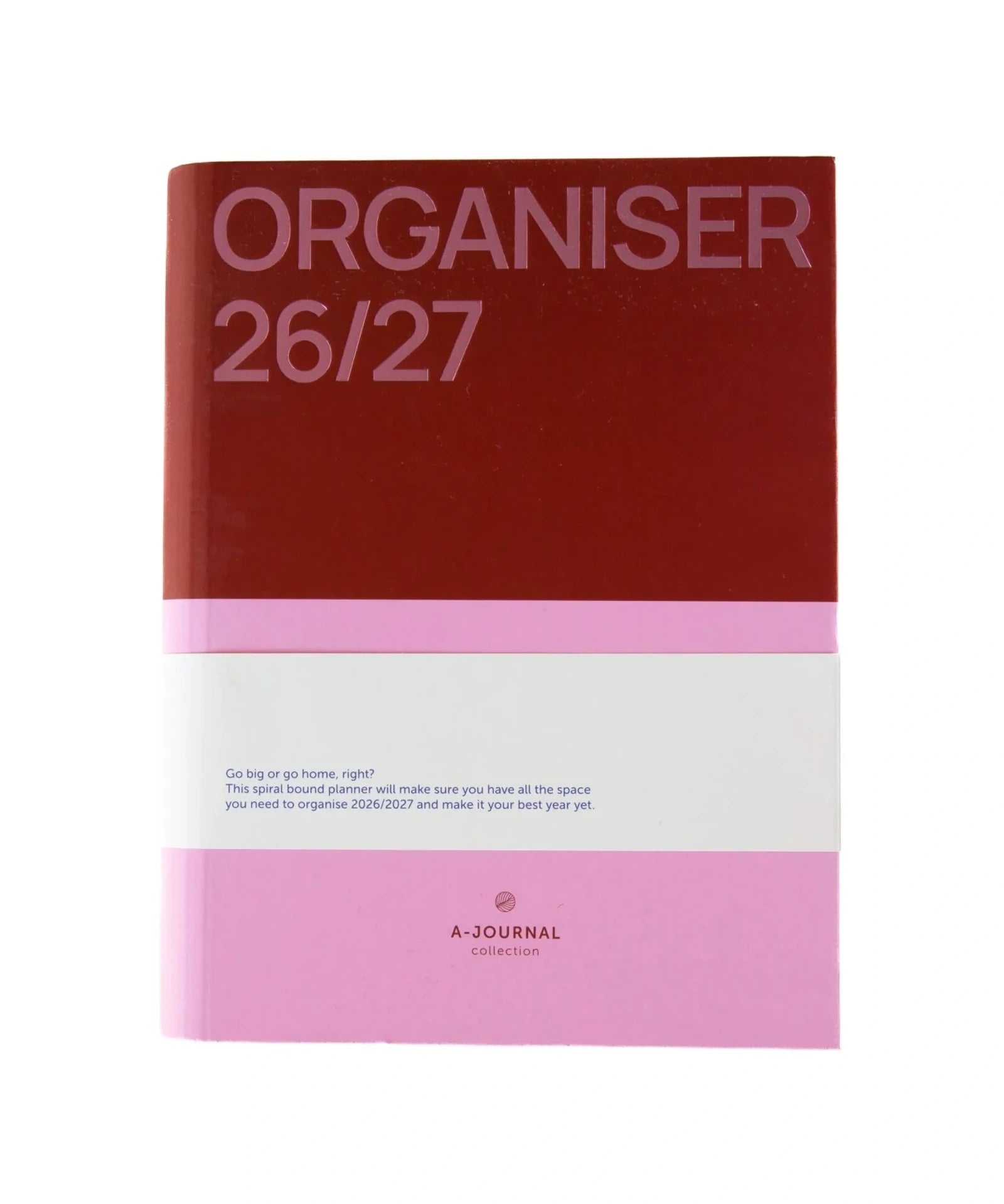 A-Journal - ORGANISER Terminplaner mit Spiralbidung (2026/2027) • Pink - ROSA ECK