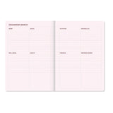 A-Journal - ORGANISER Terminplaner mit Spiralbindung (2027) • Bordeaux Pink - ROSA ECK