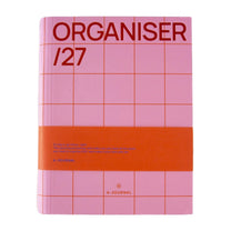 A-Journal - ORGANISER Terminplaner mit Spiralbindung (2027) • Checkered Pink Red - ROSA ECK