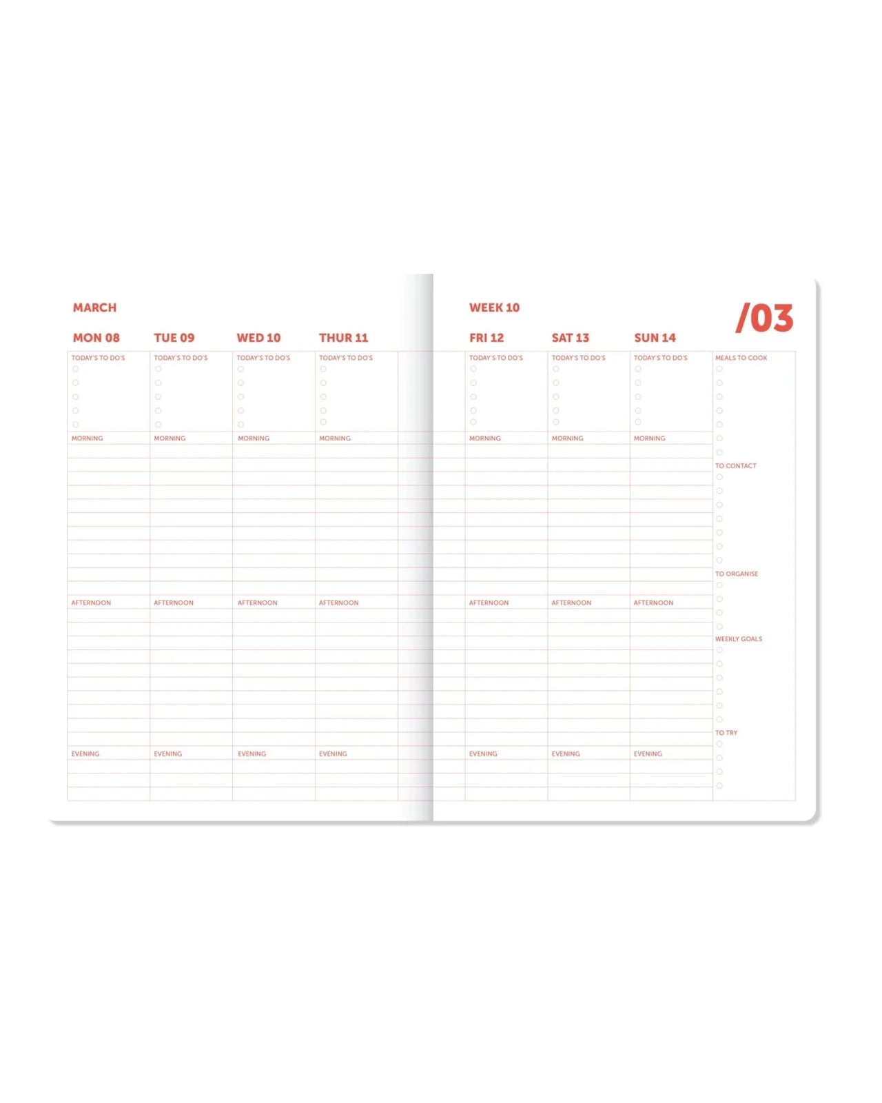 A-Journal - ORGANISER Terminplaner mit Spiralbindung (2027) • Pink Red - ROSA ECK