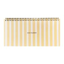 A - Journal Stationery - DESK PLANNER Wochenplaner Streifen Gelb - ROSA ECK - Gelb, Kalender,