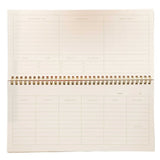 A - Journal Stationery - DESK PLANNER Wochenplaner Streifen Pink/Grün - ROSA ECK - Grün, Kalender, Pink