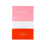 A - Journal Stationery - EVERYDAY LISTS Checklisten - Notizblock | Rot Rosa - Notizblock - ROSA ECK Concept Store