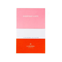 A - Journal Stationery - EVERYDAY LISTS Checklisten - Notizblock | Rot Rosa - Notizblock - ROSA ECK Concept Store