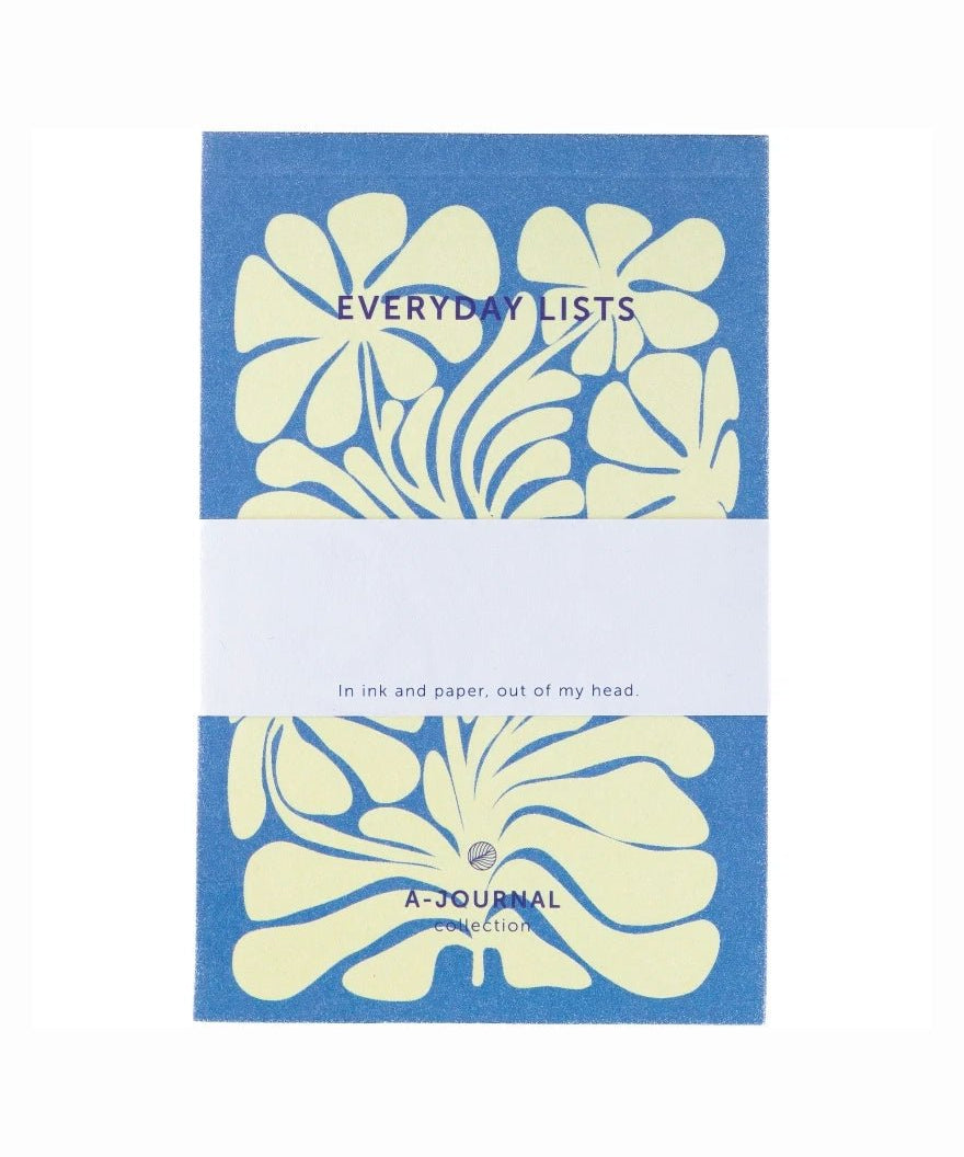 A - Journal Stationery - EVERYDAY LISTS Notizblock | Arty Lavender - Notizbuch - ROSA ECK - Blau, Notepad,