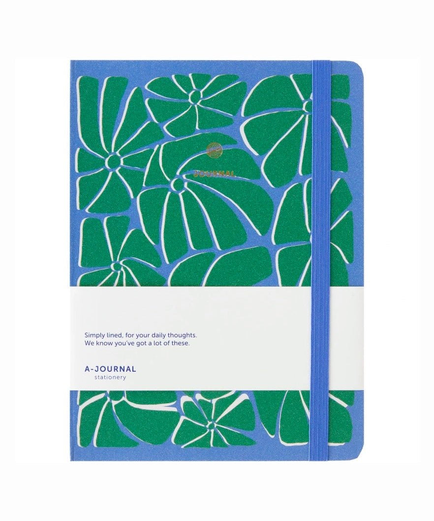 A - Journal Stationery - JOURNAL Notizbuch | Arty Blue Green - Notizbuch - ROSA ECK - Blau, Grün, Hardcover