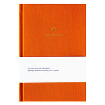 A - Journal Stationery - ONE LINE A DAY Notizbuch Orange Leinen - ROSA ECK - Linen, Orange,