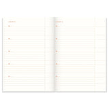 A - Journal Stationery - ONE LINE A DAY Notizbuch Orange Leinen - ROSA ECK - Linen, Orange,