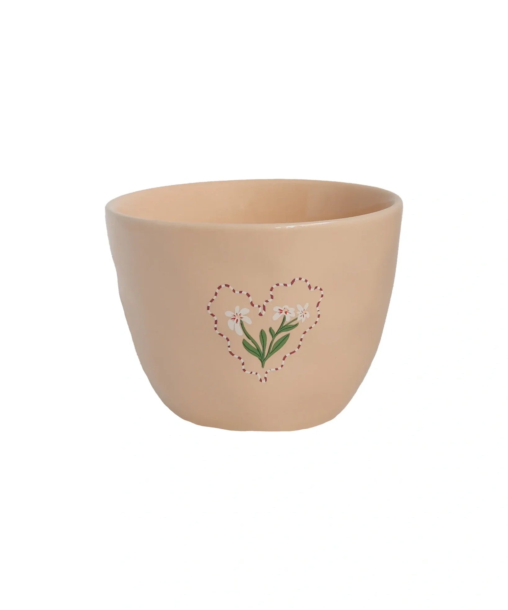 All the Luck in the World - Becher (300 ml) • Sand Flower Heart - ROSA ECK