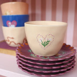 All the Luck in the World - Becher (300 ml) • Sand Flower Heart - ROSA ECK