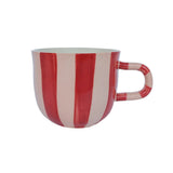 All the Luck in the World - Tasse • Pink Stripes Handpainted - ROSA ECK
