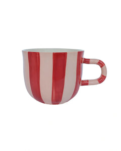 All the Luck in the World - Tasse • Pink Stripes Handpainted - ROSA ECK