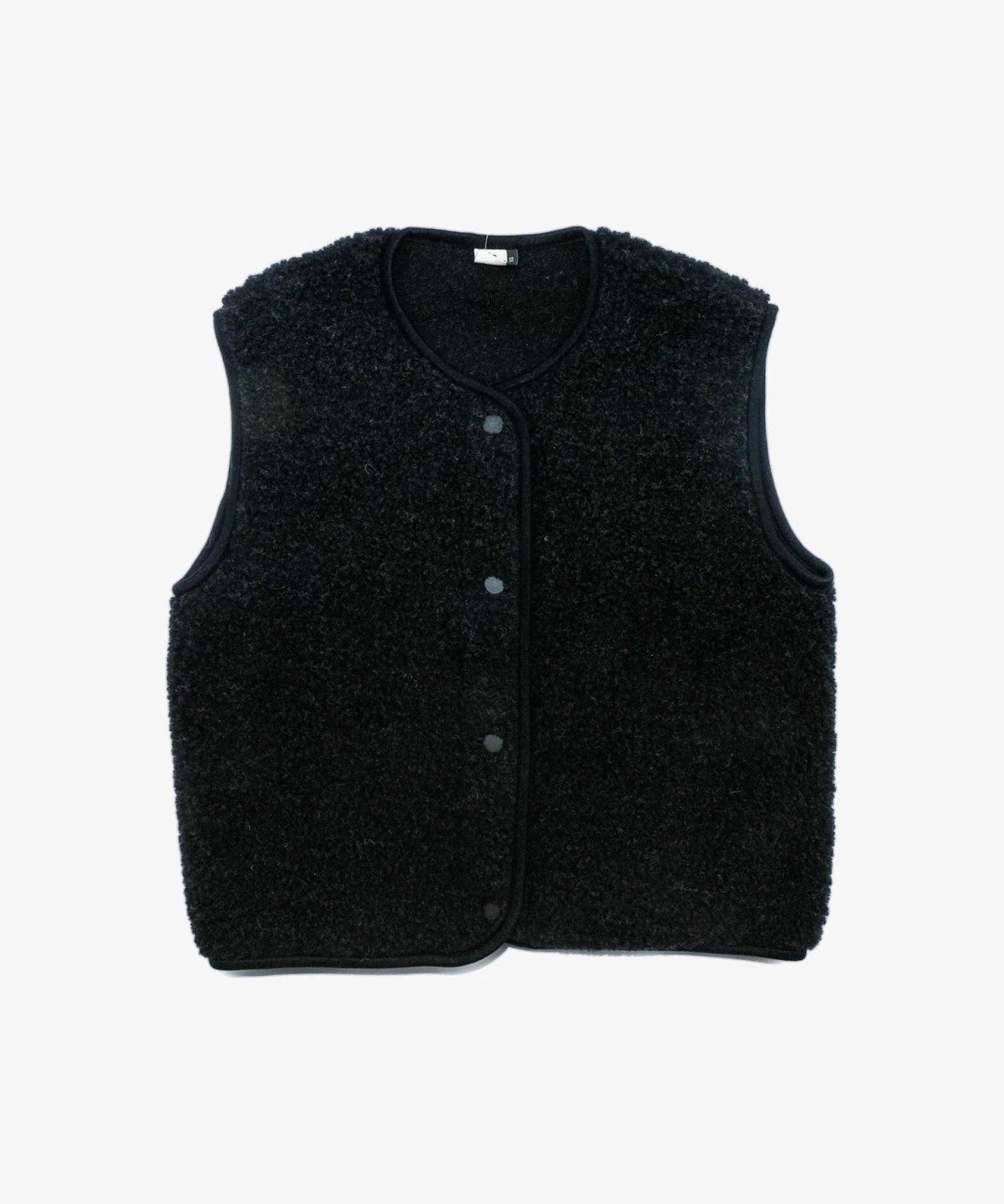 Alwero - TYB Weste aus Wolle • Deep Black (Schwarz) - ROSA ECK