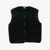 Alwero - TYB Weste aus Wolle • Deep Black (Schwarz) - ROSA ECK