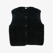 Alwero - TYB Weste aus Wolle • Deep Black (Schwarz) - ROSA ECK