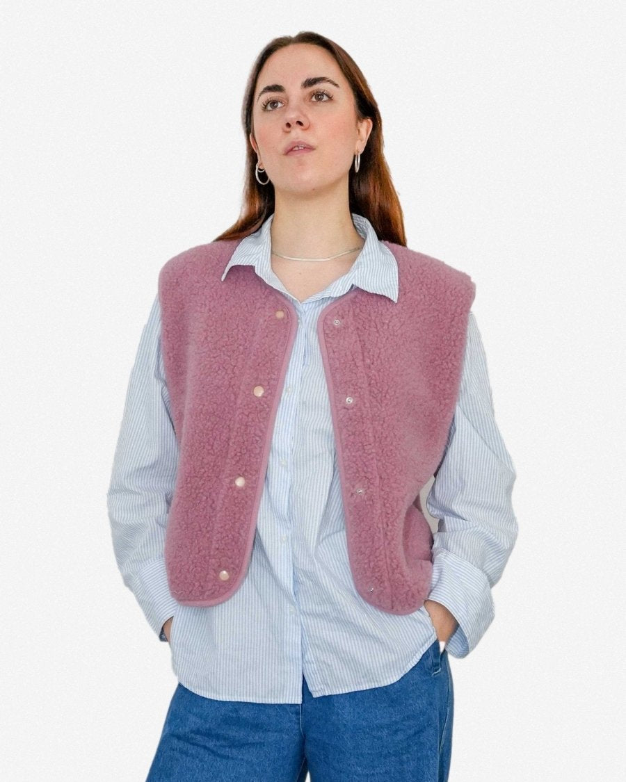 Alwero - TYB Weste aus Wolle | Venetian Pink - ROSA ECK - Pink, Rosa,