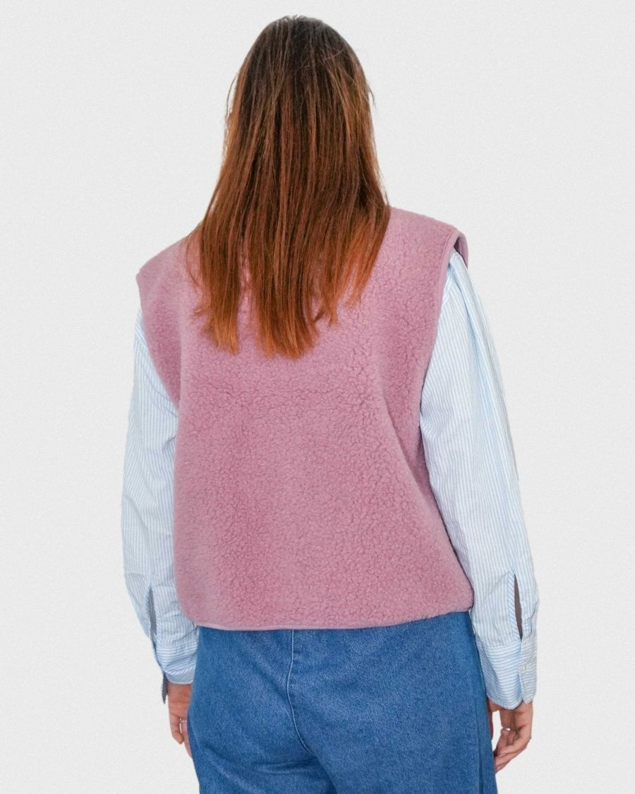 Alwero - TYB Weste aus Wolle | Venetian Pink - ROSA ECK - Pink, Rosa,