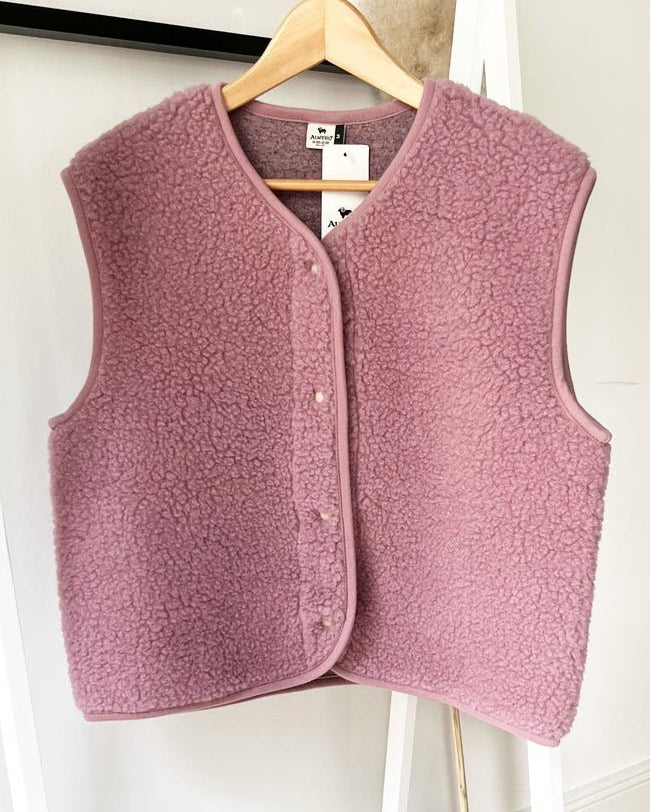 Alwero - TYB Weste aus Wolle | Venetian Pink - ROSA ECK - Pink, Rosa,