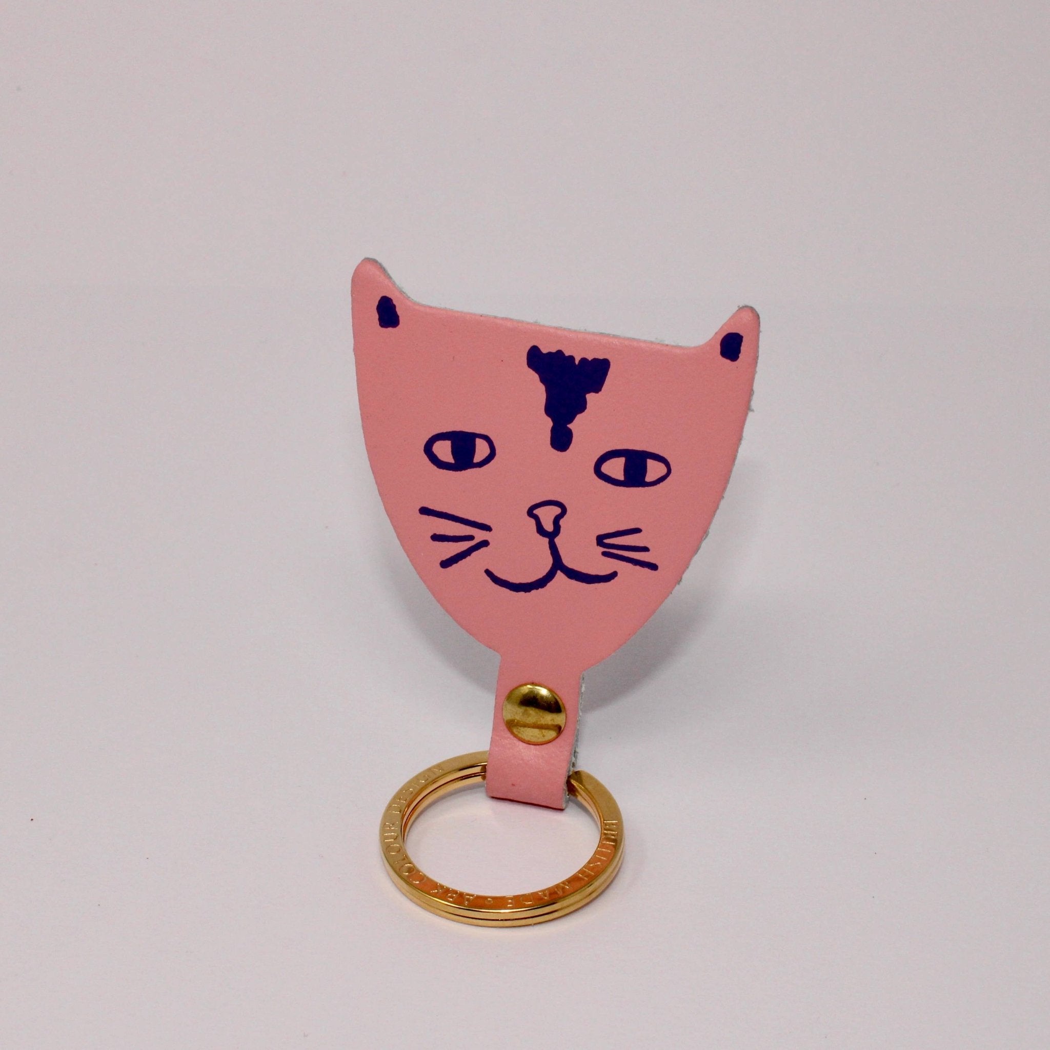 Ark Colour Design - CAT HEAD Schlüsselanhänger • Blassrosa - ROSA ECK