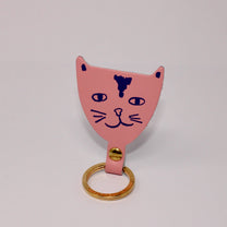 Ark Colour Design - CAT HEAD Schlüsselanhänger • Blassrosa - ROSA ECK